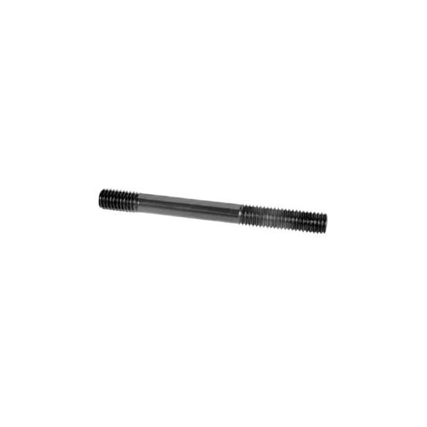 Double-End Threaded Stud, M20-2.5mm Thread to M20-2.5mm Thread, 175 mm, Steel, Black Oxide, 2 PK